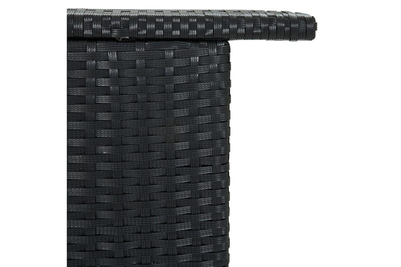 Puutarhan baaripöytä musta 120x55x110 cm polyrottinki - Puutarhakalusteet - Terassipöydät - Ruokapöytä terassille