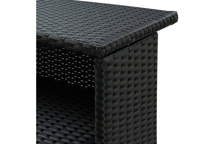 Puutarhan baaripöytä musta 120x55x110 cm polyrottinki - Ruokapöytä terassille