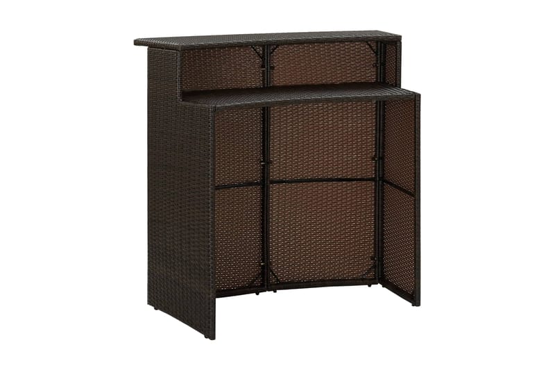 Puutarhan baaripöytä ruskea 120x55x110 cm polyrottinki - Puutarhakalusteet - Terassipöydät - Ruokapöytä terassille