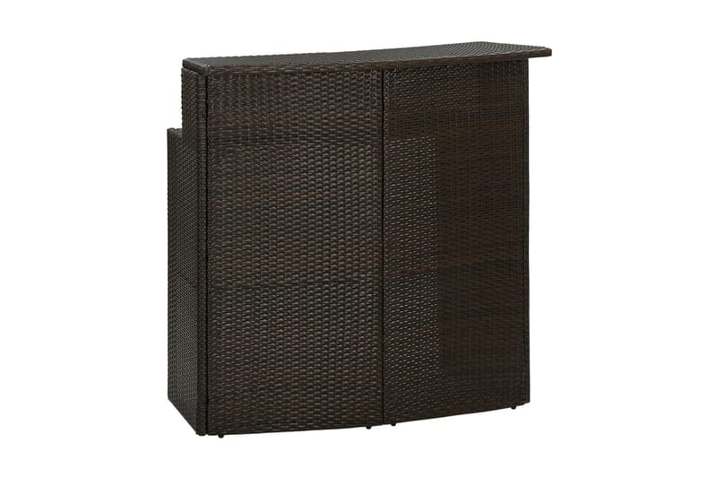 Puutarhan baaripöytä ruskea 120x55x110 cm polyrottinki - Puutarhakalusteet - Terassipöydät - Ruokapöytä terassille