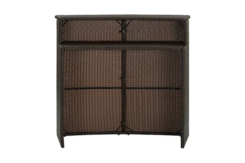 Puutarhan baaripöytä ruskea 120x55x110 cm polyrottinki - Puutarhakalusteet - Terassipöydät - Ruokapöytä terassille