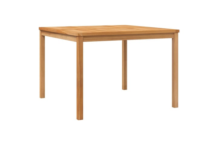 Puutarhan ruokapöytä 110x110x77 cm täysi tiikki - Ruskea - Ruokapöytä terassille