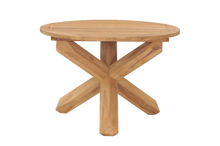 Puutarhan ruokapöytä 110x75 cm täysi tiikki - Ruskea - Ruokapöytä terassille