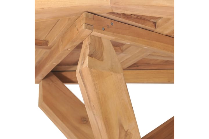 Puutarhan ruokapöytä 110x75 cm täysi tiikki - Ruskea - Ruokapöytä terassille