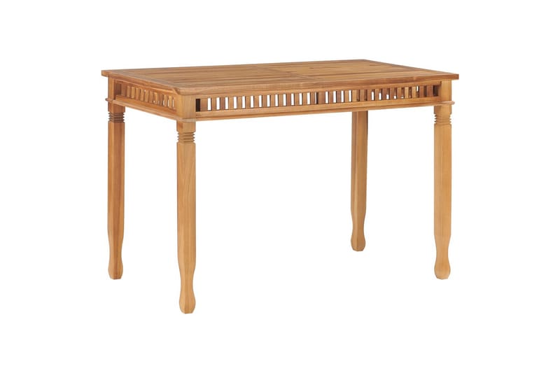 Puutarhan ruokapöytä 120x65x80 cm täysi tiikki - Puutarhakalusteet - Terassipöydät - Ruokapöytä terassille