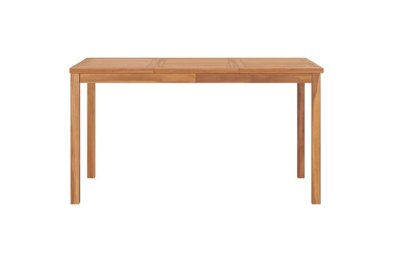 Puutarhan ruokapöytä 140x80x77 cm täysi tiikki - Puutarhakalusteet - Terassipöydät - Ruokapöytä terassille