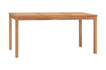 Puutarhan ruokapöytä 160x80x77 cm täysi tiikki - Puutarhakalusteet - Terassipöydät - Ruokapöytä terassille