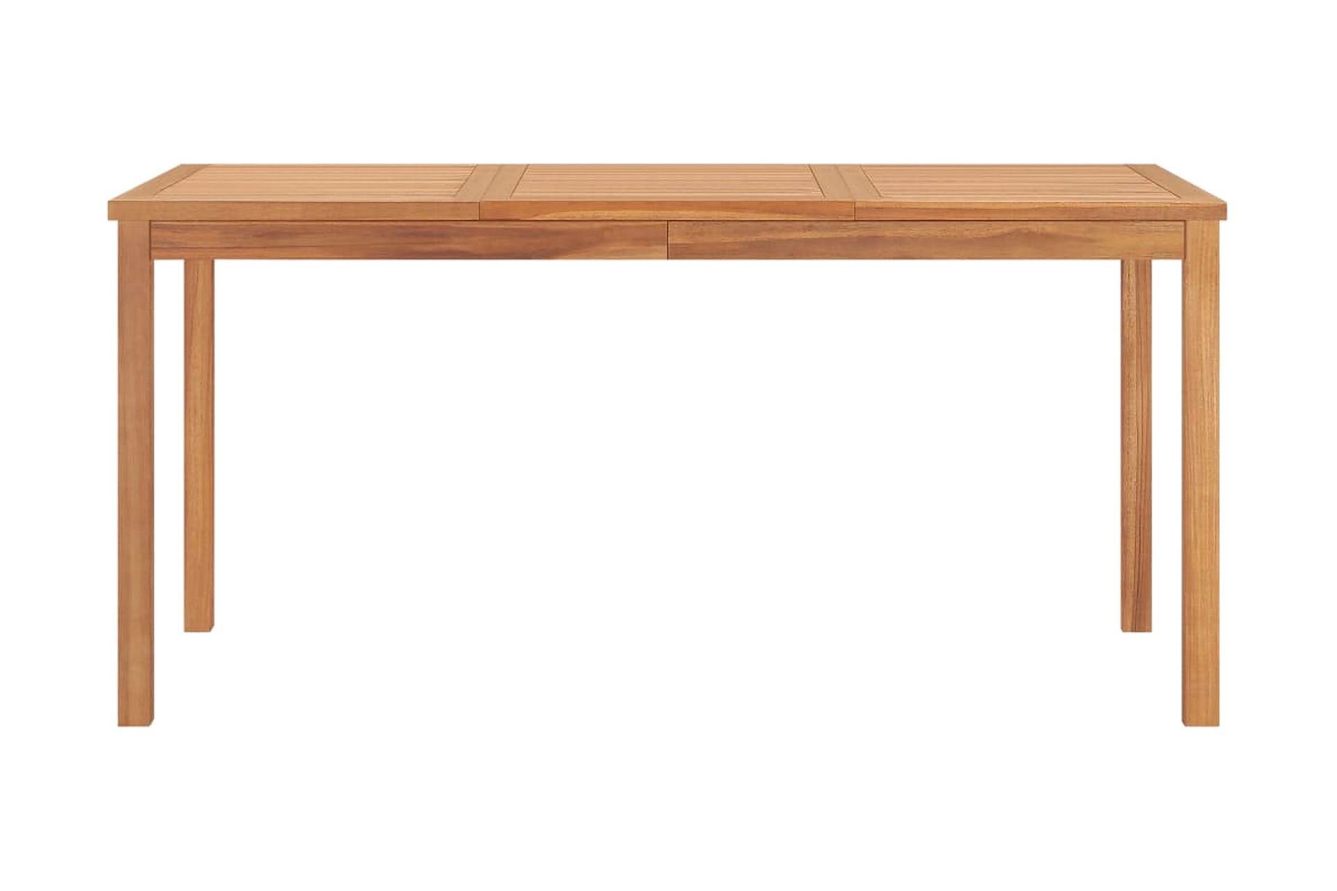 Puutarhan ruokapöytä 160x80x77 cm täysi tiikki - Puutarhakalusteet - Terassipöydät - Ruokapöytä terassille