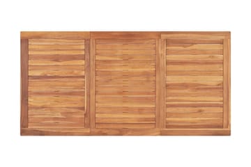 Puutarhan ruokapöytä 160x80x77 cm täysi tiikki - Puutarhakalusteet - Terassipöydät - Ruokapöytä terassille