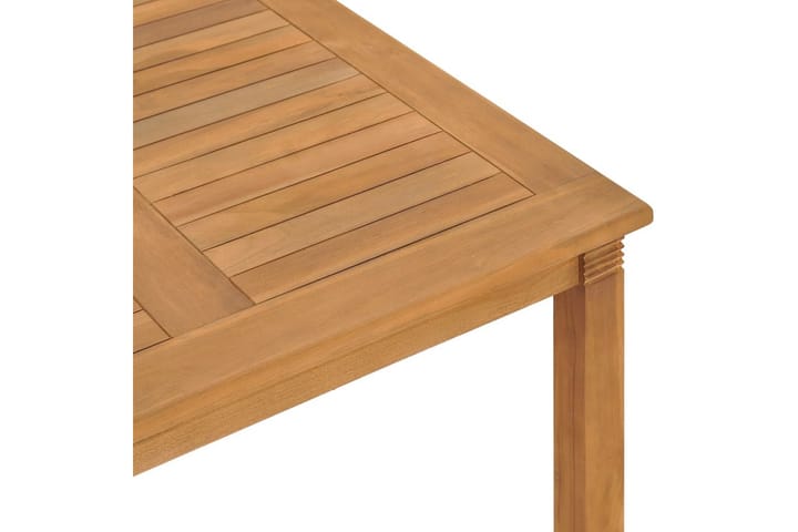 Puutarhan ruokapöytä 85x85x75 cm täysi tiikki - Ruokapöytä terassille