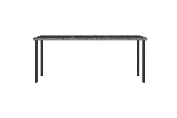 Puutarhan ruokapöytä harmaa 180x70x73 cm polyrottinki - Ruokapöytä terassille