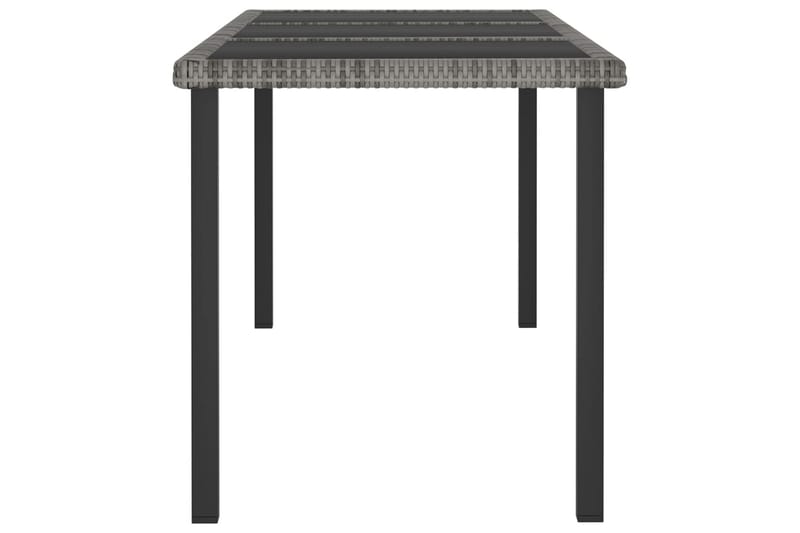 Puutarhan ruokapöytä harmaa 180x70x73 cm polyrottinki - Puutarhakalusteet - Terassipöydät - Ruokapöytä terassille