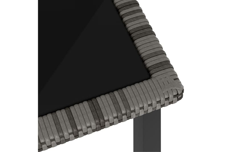 Puutarhan ruokapöytä harmaa 180x70x73 cm polyrottinki - Puutarhakalusteet - Terassipöydät - Ruokapöytä terassille