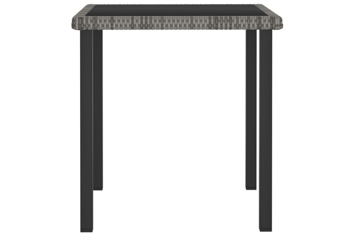 Puutarhan ruokapöytä harmaa 70x70x73 cm polyrottinki - Ruokapöytä terassille