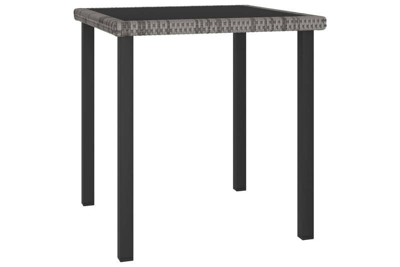 Puutarhan ruokapöytä harmaa 70x70x73 cm polyrottinki - Puutarhakalusteet - Terassipöydät - Ruokapöytä terassille