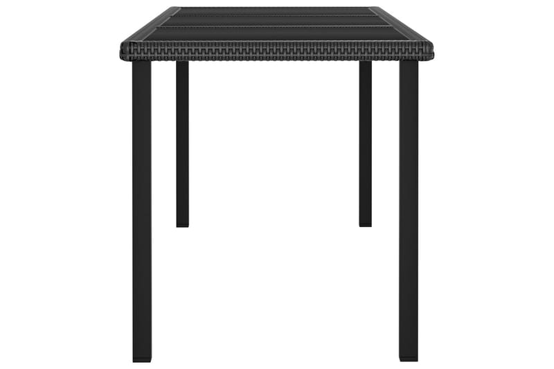 Puutarhan ruokapöytä musta 180x70x73 cm polyrottinki - Puutarhakalusteet - Terassipöydät - Ruokapöytä terassille
