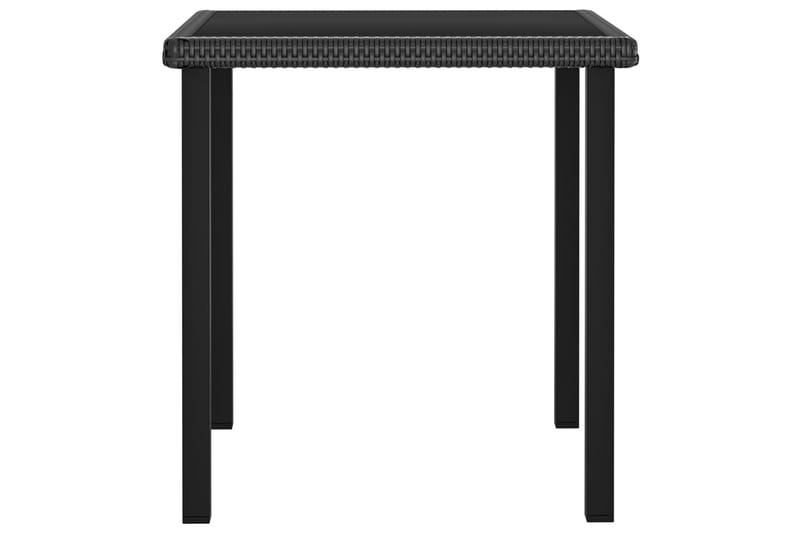 Puutarhan ruokapöytä musta 70x70x73 cm polyrottinki - Puutarhakalusteet - Terassipöydät - Ruokapöytä terassille