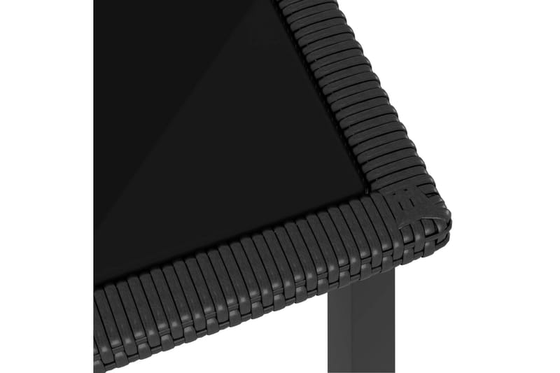 Puutarhan ruokapöytä musta 70x70x73 cm polyrottinki - Puutarhakalusteet - Terassipöydät - Ruokapöytä terassille