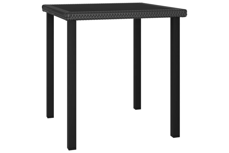 Puutarhan ruokapöytä musta 70x70x73 cm polyrottinki - Puutarhakalusteet - Terassipöydät - Ruokapöytä terassille