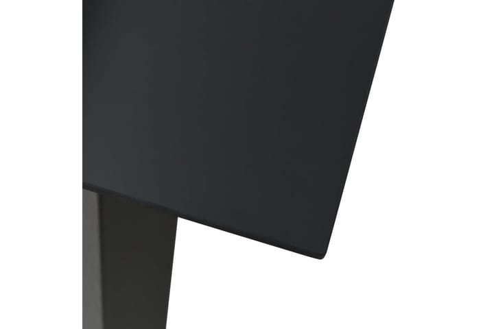 Puutarhan ruokap�öytä musta 80x80x74 cm teräs ja lasi - Musta - Ruokapöytä terassille