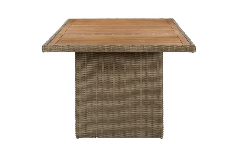 Puutarhan ruokapöytä ruskea 200x100x74 cm polyrottinki - Ruskea - Puutarhakalusteet - Terassipöydät - Ruokapöytä terassille