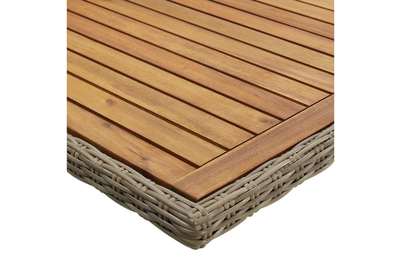 Puutarhan ruokapöytä ruskea 200x100x74 cm polyrottinki - Ruskea - Puutarhakalusteet - Terassipöydät - Ruokapöytä terassille
