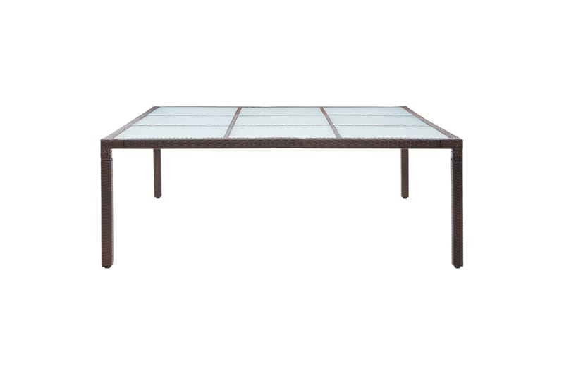 Puutarhan ruokapöytä ruskea 200x200x74 cm polyrottinki - Ruskea - Puutarhakalusteet - Terassipöydät - Ruokapöytä terassille