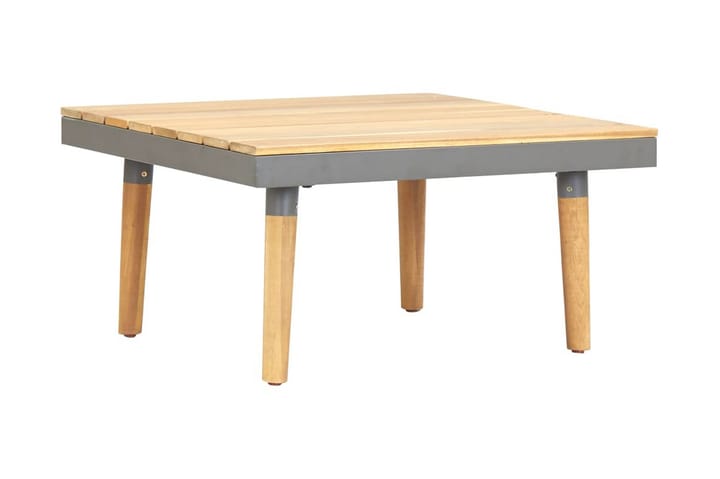 Puutarhan sohvapöytä 60x60x31,5 cm täysi akaasiapuu - Ruskea - Ruokapöytä terassille