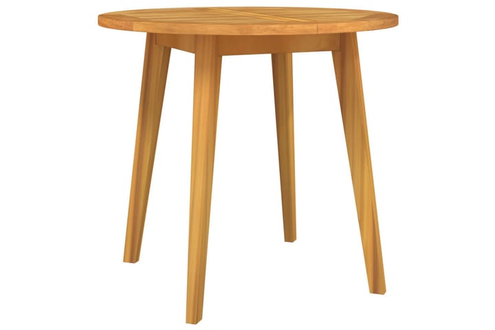 Puutarhapöytä Ã˜85x75 cm täysi akaasiapuu - Ruskea - Ruokapöytä terassille