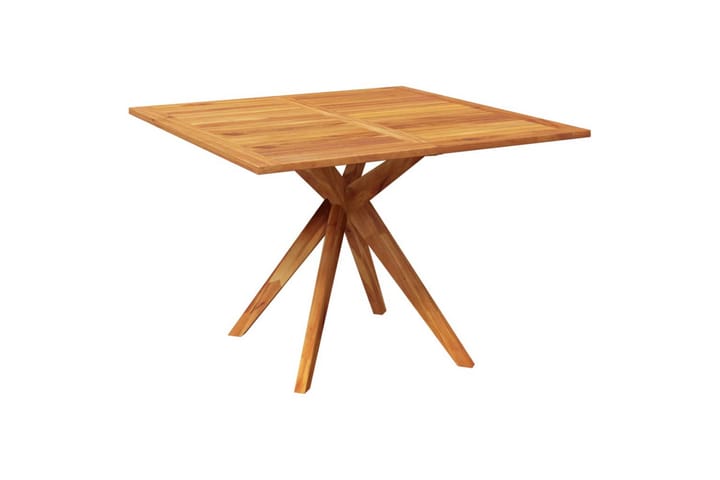 Puutarhapöytä 110x110x75 cm täysi akasiapuu - Ruskea - Ruokapöytä terassille