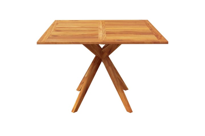 Puutarhapöytä 110x110x75 cm täysi akasiapuu - Ruskea - Ruokapöytä terassille