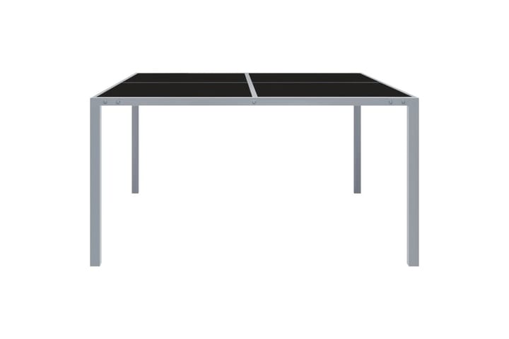 Puutarhapöytä 130x130x72 cm harmaa teräs ja lasi - Harmaa - Ruokapöytä terassille