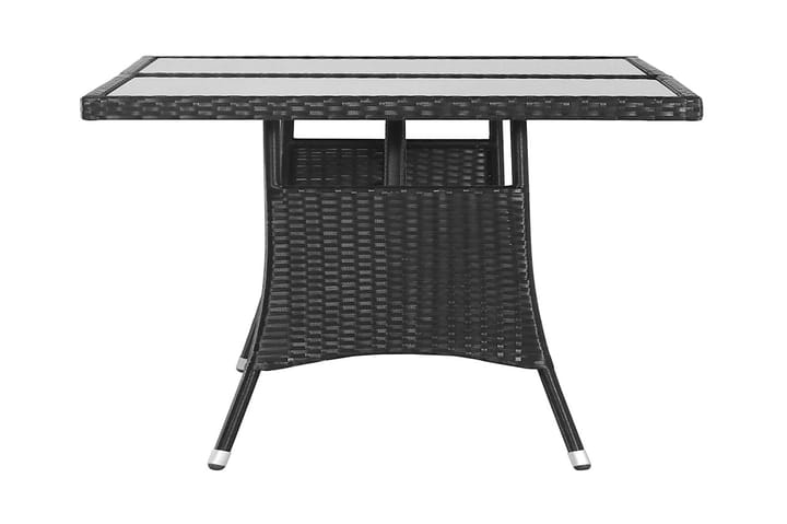 Puutarhapöytä 140x80x74 cm polyrottinki musta - Musta - Ruokapöytä terassille