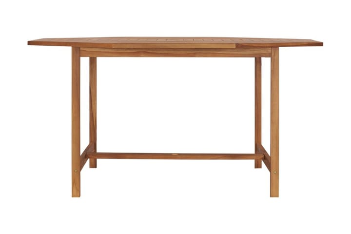 Puutarhapöytä 150x150x75 cm täysi tiikki - Ruskea - Ruokapöytä terassille