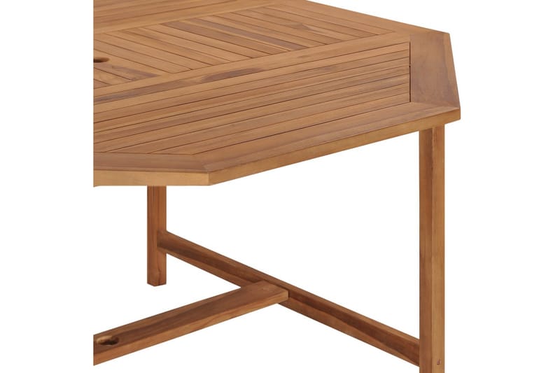 Puutarhapöytä 150x150x75 cm täysi tiikki - Ruskea - Puutarhakalusteet - Terassipöydät - Ruokapöytä terassille