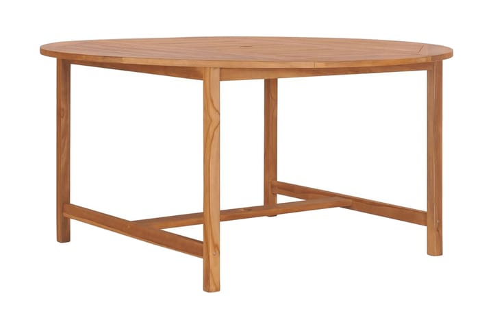 Puutarhapöytä 150x76 cm täysi tiikki - Ruskea - Ruokapöytä terassille