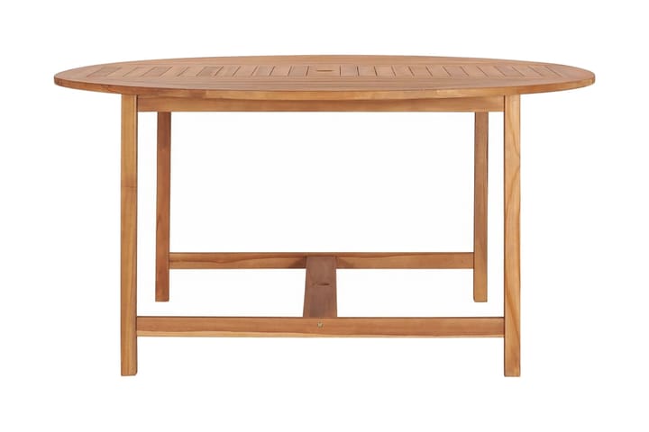 Puutarhapöytä 150x76 cm täysi tiikki - Ruskea - Ruokapöytä terassille