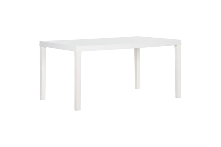 Puutarhapöytä 150x90x72 cm PP valkoinen - Valkoinen - Ruokapöytä terassille