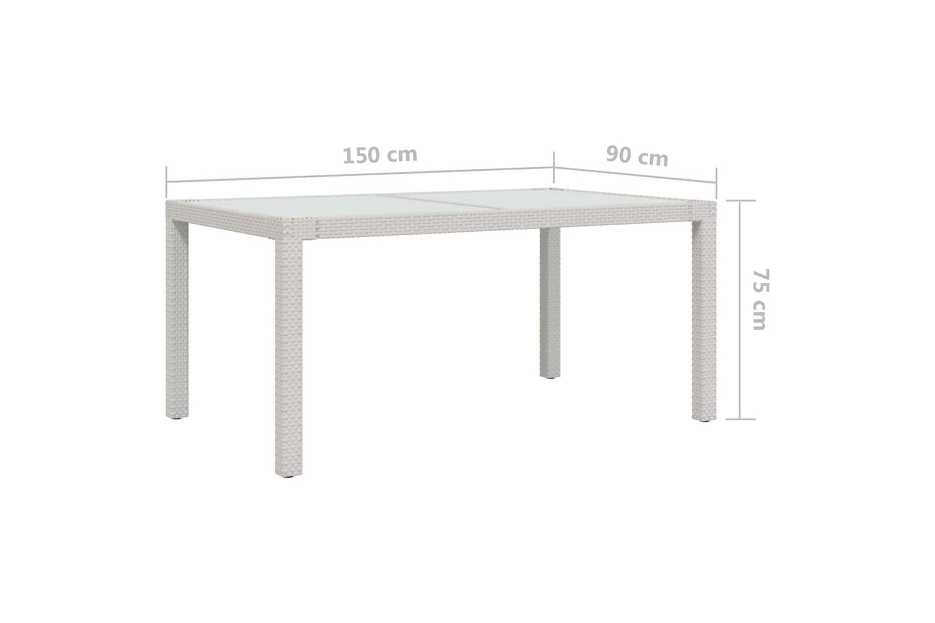Puutarhapöytä 150x90x75cm - Puutarhakalusteet - Terassipöydät - Ruokapöytä terassille