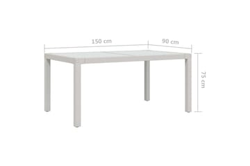 Puutarhapöytä 150x90x75cm - Puutarhakalusteet - Terassipöydät - Ruokapöytä terassille