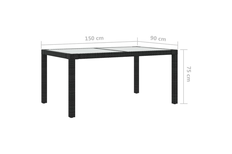 Puutarhapöytä 150x90x75cm - Puutarhakalusteet - Terassipöydät - Ruokapöytä terassille