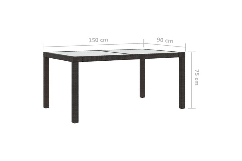 Puutarhapöytä 150x90x75cm - Puutarhakalusteet - Terassipöydät - Ruokapöytä terassille