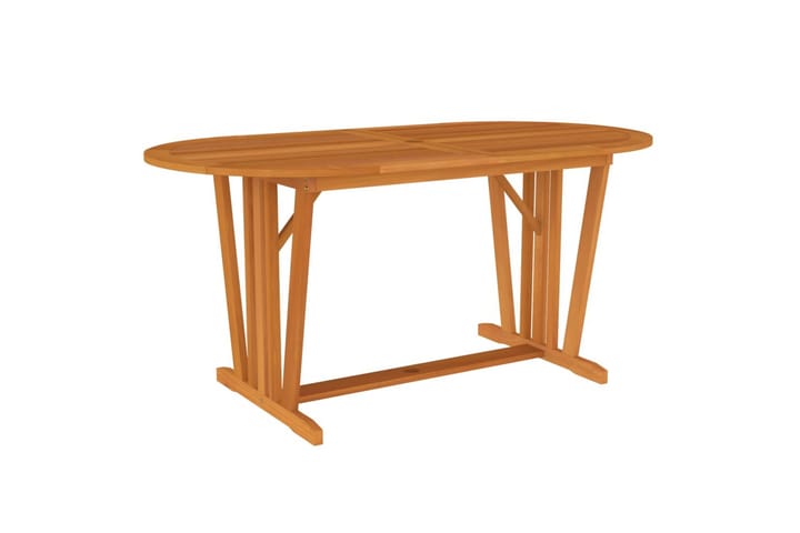 Puutarhapöytä 160x85x75 cm täysi eukalyptuspuu - Ruskea - Ruokapöytä terassille