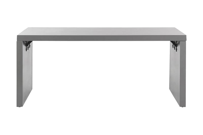 Puutarhapöytä 180 x 90 cm Harmaa U-muoto TARANTO - Harmaa - Puutarhakalusteet - Terassipöydät - Ruokapöytä terassille