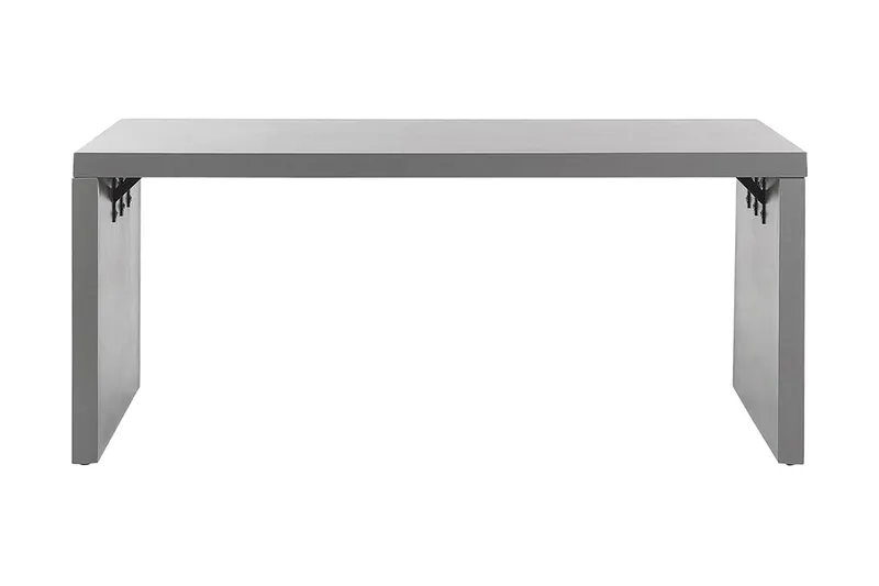 Puutarhapöytä 180 x 90 cm Harmaa U-muoto TARANTO - Harmaa - Puutarhakalusteet - Terassipöydät - Ruokapöytä terassille
