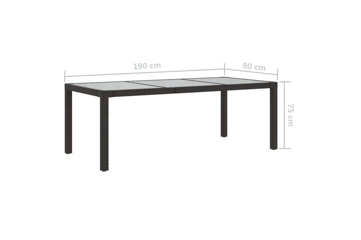 Puutarhapöytä 190x90x75cm - Ruokapöytä terassille