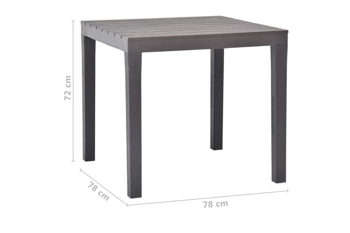 Puutarhapöytä 2 penkillä muovi ruskea - Ruskea - Ruokapöytä terassille