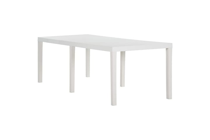 Puutarhapöytä 220x90x72 cm PP valkoinen - Valkoinen - Ruokapöytä terassille