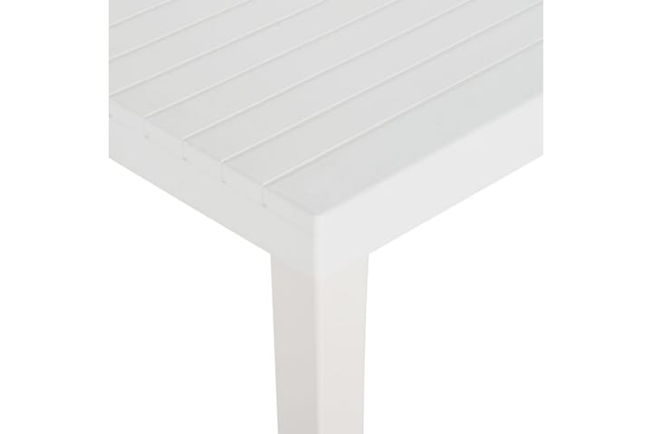 Puutarhapöytä 220x90x72 cm PP valkoinen - Valkoinen - Ruokapöytä terassille