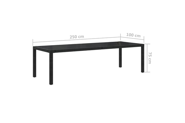 Puutarhapöytä 250x100x75cm - Ruokapöytä terassille